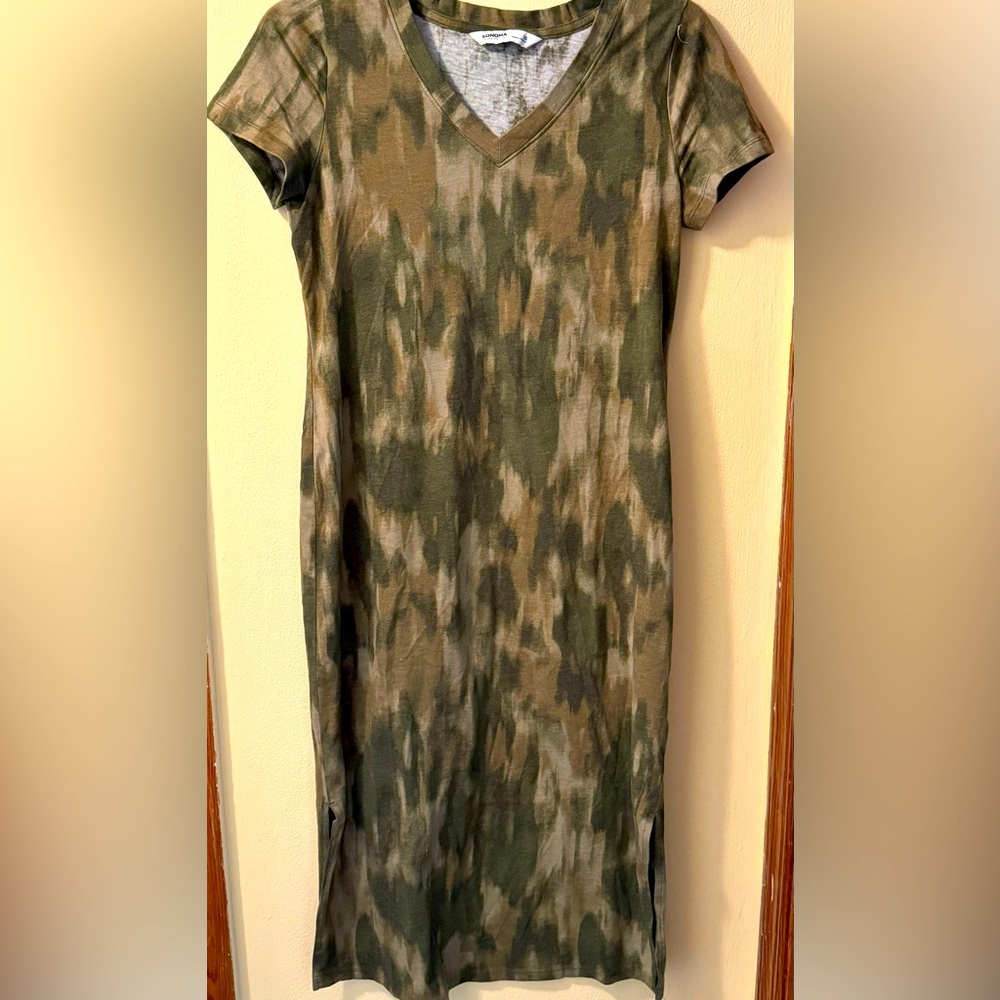 Sonoma Goods for Life xs 42” long Camouflage dress with 9” slits at the bottom